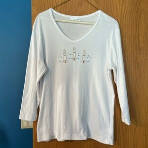 3/4 Sleeve Women’s Decorative Cotton Tee